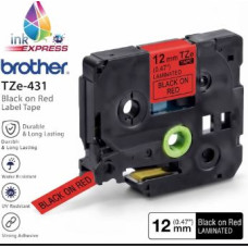 Compatible Brother TZe-431 Black on Red Label Tape – 12 mm