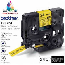 Compatible Brother TZe-651 Black on Yellow Label Tape – 24 mm