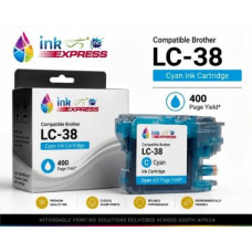 Compatible Brother LC-38 Cyan Ink Cartridge – 300 Page Yield
