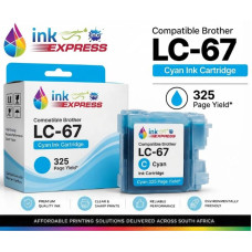 Compatible Brother LC-67 Cyan Ink Cartridge – 325 Page Yield