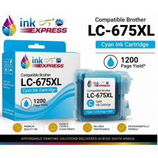 Compatible Brother LC-675XL Cyan Ink Cartridge – 1,200 Page Yield