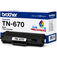 Compatible Brother TN-670 Black Toner Cartridge – 7,500 Page Yield