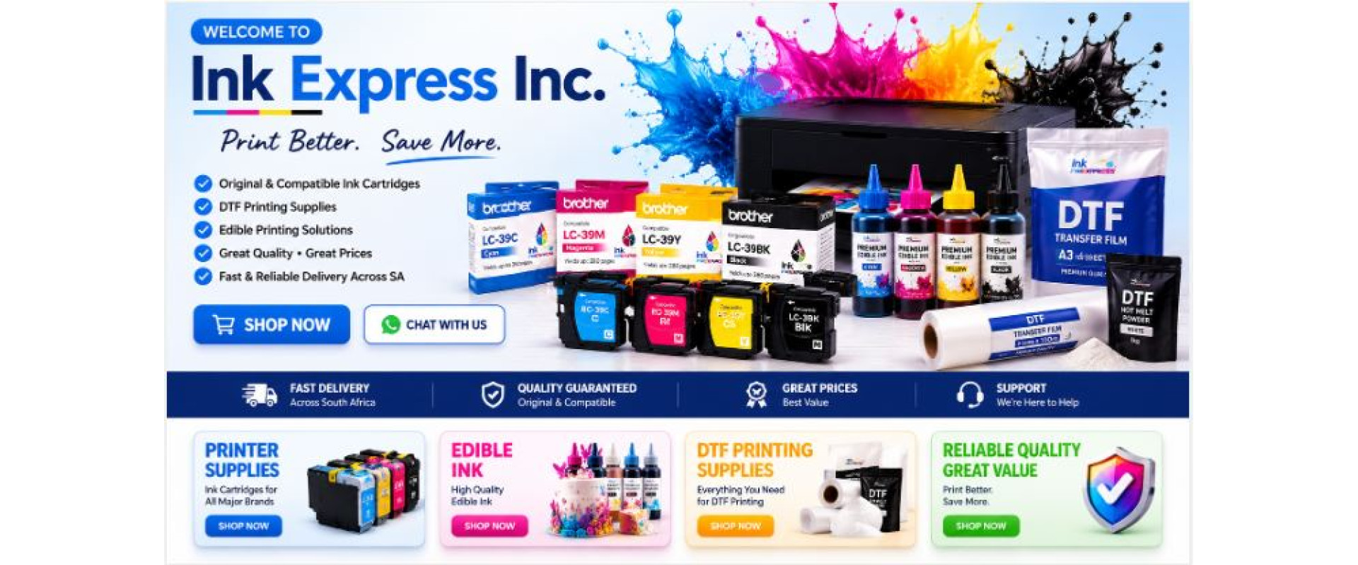 Printer Ink, Toners & Stationery South Africa | Ink Express Incorporated